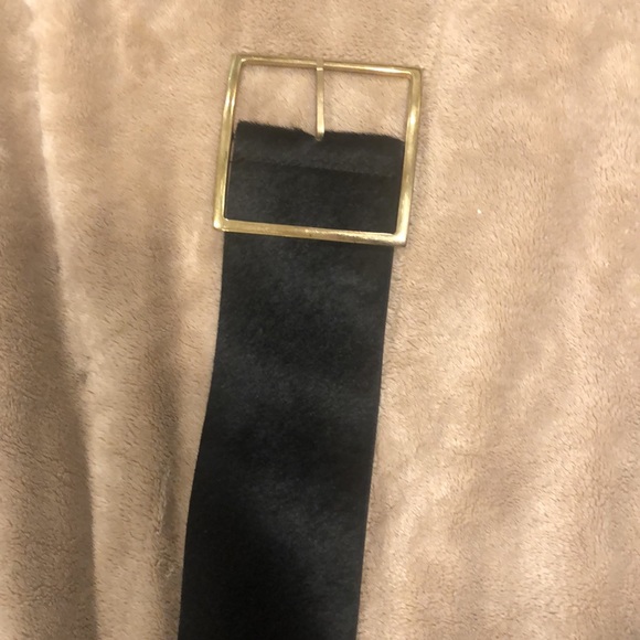Maison Boinet wide pony hair belt main image 5